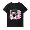 Nueva camiseta de anime japonés europeo y americano spell back battle manga corta bidimensional ropa para padres e hijos estudiante casual uniforme de clase estampado