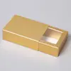 Caja de cajón plegable rápida, caja de papel kraft, caja de embalaje de cartón blanco impresa, caja de embalaje plegable tipo cajón con estampado dorado