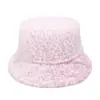 Chapéu de Balde Novo Outono e Inverno Amazon Temu Transfronteiriço para Mulheres Tendência Europeia e Americana Versátil Chapéu de Pescador de Pelúcia Faux Mink para Mulheres Inverno