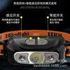 Linterna frontal de luz fuerte transfronteriza Mini LED para exteriores Pesca nocturna Lámpara de minero Portátil Luz montada en la cabeza Recargable Sensor Súper brillante