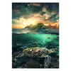 Nueva Pintura de Diamantes Completa DIY Transfronteriza, Tortuga de Isla, Cuadrado Mágico Diamante Redondo Arte de Pared Decorativo para Sala de Estar, Venta al por Mayor desde el Fabricante