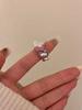 Y2g doce cool hot girl rosa esmalte gota óleo anel nicho design artesanal frisado personalidade moda anel empilhado