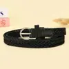 Cinturón de cuerda de cáñamo tejido y cuerda de cera para mujer vintage, cinturón de cintura con hebilla de anillo D a la moda, cinturón casual para pantalones, directo del fabricante