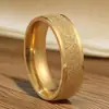 Anéis de Aço Inoxidável para Mulheres, Estilo Leve de Luxo, Não Desbota, Estilo Ins de Nicho, Joias de Moda em Aço Titânio Fosco Atacado