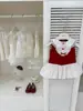 Vestido de Verão para Meninas 2026 Estilo Coreano Infantil Gola Camisa Falso Duas Peças Vestido Princesa Vestido de Bebê Sem Mangas