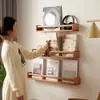 Prateleira de Parede Estante de Livros de Madeira Suporte de Parede para Coleção de Discos de Livros Prateleira para Revistas Decoração de Parede Prateleira Decorativa