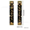 Decoraciones de pareados de Año Nuevo, pancartas colgantes para patio, porche, fiesta y jardín, creando una atmósfera festiva de Año Nuevo