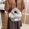Bolso bandolera tipo cubo para el día a día, bolso de felpa súper popular para mujer, nuevo estilo casual, versátil y elegante para otoño e invierno 2026