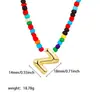 Explosiones transfronterizas de Amazon Europa y Estados Unidos collar de 26 letras acero inoxidable letra burbuja regordeta collar en inglés