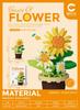 Compatível com Vasos para Suculentas, Buquês de Rosas, Plantas de Flores Eternas, Blocos de Construção Altos, Brinquedos de Montagem, Presentes de Aniversário para Meninas