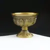 Copa Alta de Ofrenda Auspiciosa de Ocho Tesoros Chapada en Oro para Lámpara de Buda Tántrico Tíbet Ocho Recipientes Auspiciosos de Ofrenda para Copa de Agua Bendita
