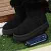 2025 Nuevas Botas de Algodón para Nieve de Invierno para Mujer Suela Gruesa Lazo Casual Forro Polar Engrosadas Cálidas Antideslizantes Botas de Algodón Transfronterizas