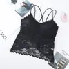 Top de tubo Elegante Encaje Ropa exterior Corto Hermosa Espalda Top de tirantes Sexy Chaleco Lencería Sexy para Mujer
