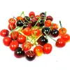 Simulação Cereja Carro Revestimento Plástico Modelo de Fruta Cereja Adereços Decorativos Ornatos de Estúdio Adereços de Educação Infantil