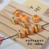 Cuentas pintadas a mano hamburguesa cadena para teléfono móvil DIY encaje punto joyería hecha a mano cuentas sueltas accesorios colorido ins accesorios nicho