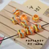 Cadena para Teléfono Móvil DIY de Hamburguesa con Cuentas Pintadas a Mano Encaje Punto Joyería Hecha a Mano Accesorios de Cuentas Sueltas Accesorios de Nicho Coloridos Ins