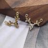 Chengxin Ciervo Micro-Pavé Zircón Colgante Doble Agujero Colgante para Ropa Material para Collar Pulsera DIY