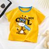 Camiseta de Algodão Puro de Manga Curta para Bebê Menino, Estilo Verão Novo 2026, Desenho Animado, Menina, Manga Curta, Estilo Coreano, Top, Roupas Infantis