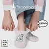 Nuevos Calcetines de Dibujos Animados Sin Costuras para Primavera y Verano para Mujer, Calcetines Invisibles Antideslizantes de Bloques de Color Delgados, Calcetines Tipo Tobillero Transfronterizos al por Mayor