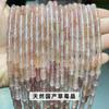 Suministro directo de fábrica cuentas sueltas con forma de hilachas accesorios para joyería diy cuentas tubulares redondas de jade ágata semiacabadas en stock al por mayor