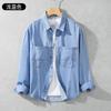 Jaqueta Camisa Jeans Casual Grossa Masculina Outono Manga Longa Estilo Japonês Solta Bonita Tendência Versátil