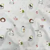 Tela de Popelina de Algodón Estampado Digital de 40 Hilos Dibujos Animados Algodón Puro Algodón Lavado Tela para Ropa de Casa de Bebé Tela para Pijamas