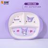 Mesa para Niños Wuhe Kuromi Vajilla para Bebés Niños Plato para Comer Plato para Comer Vajilla de Melamina Taza de Agua Tazón Lindo Venta al por Mayor