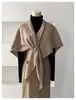 Cachecol Triângulo Lazy Street para Mulheres no Outono e Inverno, Proteção para o Pescoço, Cachecol Quente para o Pescoço, Xale de Cor Lisa, Mistura de Lã para Ambientes com Ar Condicionado