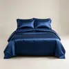 Vendas diretas do fabricante: cetim de seda gelada, seda sintética, capa de edredom de seda verdadeira lavável, fronha, roupa de cama refrescante para dormitório