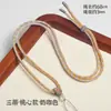 Cordón para Collar Ajustable con Forma de Corazón Tejido a Mano Joyería Duradera Accesorios DIY Cuerda de Colgante Trenzada de Tres Hilos