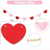 Decoración de Bandera Banderín de Fieltro con Corazones Rojos y Rosas para el Día de San Valentín Transfronterizo Suministros para Boda y Compromiso Decoración para Fiesta Temática