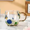 Vaso de Agua de Esmalte Francés de Colores, Taza de Té de Vidrio de Cristal para el Hogar, Regalo Creativo para Novia, Maestro, Mejor Amigo, Cumpleaños, Regalo de Boda