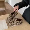 2025 Nuevo Estilo Coreano Punta Redonda Una Línea con Lazo Tacón Grueso Medio Lana Más Terciopelo Zapatos de Mujer Boken para Mujer
