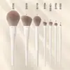 Cheng Shi'An Recomenda o Conjunto de Pincéis de Maquiagem Porcelana Nuvem: Pincel para Sombra, Pincel Lâmina, Pincel Chanfrado para Delineador, Pincel para Pó Solto, Ferramentas de Maquiagem