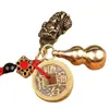 Chaveiro Pingente Acessórios Estilo Chinês Latão Puro Artesanal Criativo Elegante Retrô Pá de Lixo Pingente de Chaveiro de Carro