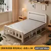 Cama plegable cama individual adulto simple 1.2 metros hogar cama pequeña 1.5 metros doble cama engrosada dormitorio tablero duro cama de arte en hierro