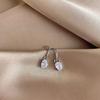 Nuevos pendientes de plata para el Día de la Mujer, Corea del Sur, elegantes pendientes de gota de agua, accesorios sencillos que combinan con todo, pendientes con gancho para el pelo.