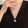 Broche Flor de Madrepérola de Verão, Exquisito Pequeno Colarinho de Camisa, Fivela Anti-Exposição, Alfinete Fixo para Roupas, Acessórios de Fivela Escondida