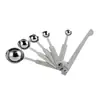 Juego de cucharas medidoras de acero inoxidable 304 cuchara medidora taza medidora para hornear cuchara medidora para condimentos cuchara medidora de cocina cuchara medidora para tienda de té con leche