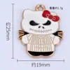Serie de Halloween Transfronteriza Colgante Gato Kt Materiales para Accesorios DIY Aleación de Esmalte Colgante Individual Pulsera Collar Pendientes