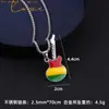 Colar de Aço Inoxidável para Guitarra de Cor Simples Hip Hop Rock Jazz Design de Pingente Nicho Acessórios de Pingente para Festival de Música