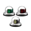 Luz de Navegación Marina Impermeable 12V Luz de Señal para Yate Luz Indicadora Súper Brillante Acero Inoxidable Rojo y Verde Doble Color Exterior Uso en Exteriores