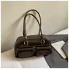 Bolsa Boston Simples de Nicho Coreana para Axila Feminina Nova Bolsa de Ombro Retro de Alta Qualidade Bolsa para Trabalho e Deslocamento