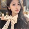 Pañuelo de Seda de Lunares Estilo Francés, Elegante Cinta para el Cuello, Tacto de Alta Gama, Larga Cinta para el Cabello para Mujer, Combinado con Decoración de Cuello para Camisa