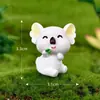 Nuevos adorables koalas en miniatura para paisajismo DIY, accesorios de decoración de bola de cristal, figuras de resina de koalas lindos
