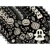 Manteles individuales de calabaza y fantasma de Halloween transfronterizos para decoración de fiestas en casa, manteles individuales y servilletas divertidos y aterradores de fantasma
