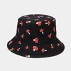 Nuevo Sombrero de Pescador Creativo Estampado con Patrón de Verduras 2026 para Mujer, Sombrero de Sol Casual para Exteriores de Verano, Sombrero de Cubo Versátil