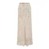 Falda Larga de Verano Nueva Moda Estilo Resort Francés Floral Ajustada al Cuerpo Falda Cola de Pescado Cintura Alta Delgado para Mujer