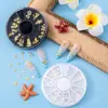 Joyería para Uñas Transfronteriza Remaches Metálicos Serie Océano Conchas de Estrella Remaches Dorados Plateados Disco de 12 Compartimentos Venta al Por Mayor