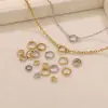 Contas Espaçadoras de Anel Duplo em Aço Inoxidável, Anéis de Posicionamento de Anel Fechado, Acessórios para Fazer Pulseiras e Colares Artesanais DIY